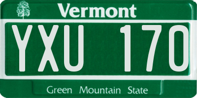 VT license plate YXU170