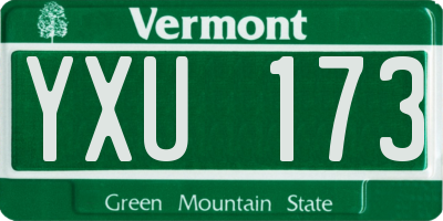 VT license plate YXU173