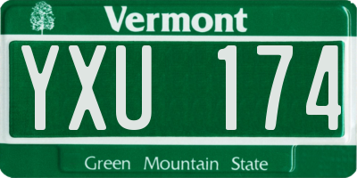 VT license plate YXU174
