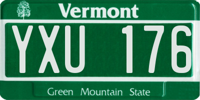 VT license plate YXU176