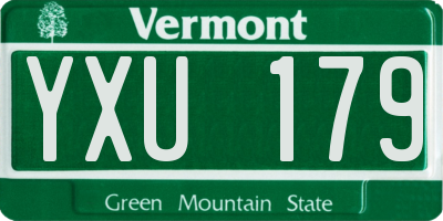 VT license plate YXU179