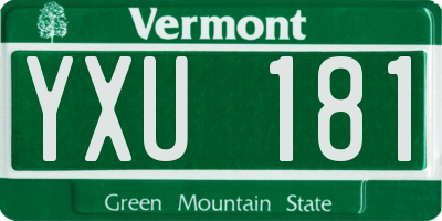 VT license plate YXU181