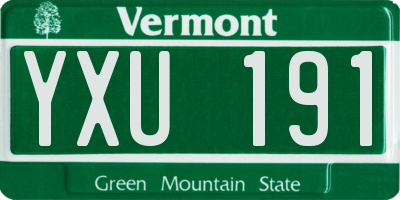 VT license plate YXU191