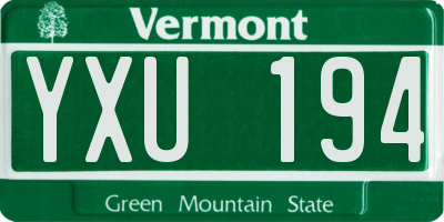 VT license plate YXU194