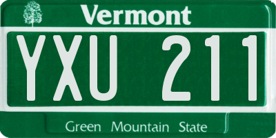 VT license plate YXU211