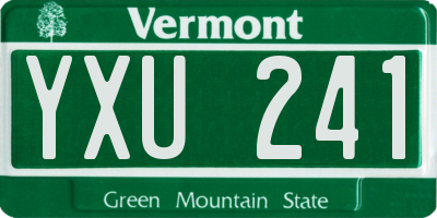 VT license plate YXU241
