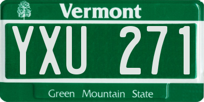 VT license plate YXU271