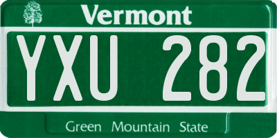 VT license plate YXU282