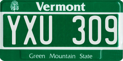 VT license plate YXU309