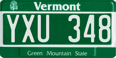 VT license plate YXU348