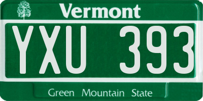 VT license plate YXU393
