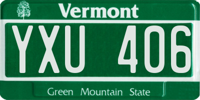 VT license plate YXU406