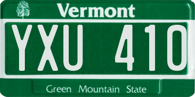 VT license plate YXU410