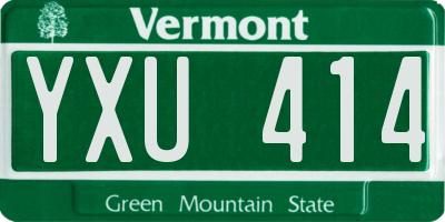VT license plate YXU414