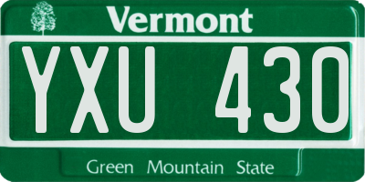 VT license plate YXU430