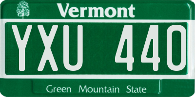 VT license plate YXU440