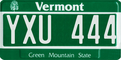 VT license plate YXU444