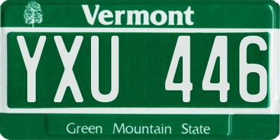 VT license plate YXU446