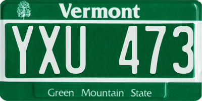 VT license plate YXU473