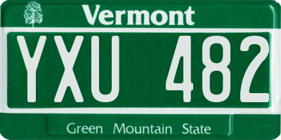 VT license plate YXU482