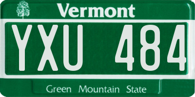 VT license plate YXU484