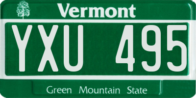 VT license plate YXU495