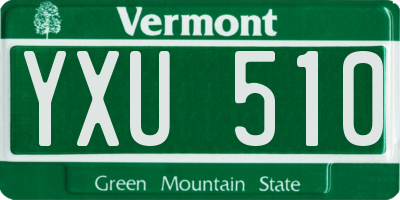 VT license plate YXU510