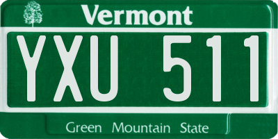 VT license plate YXU511