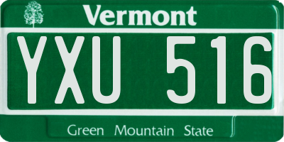 VT license plate YXU516