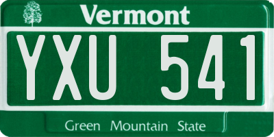 VT license plate YXU541