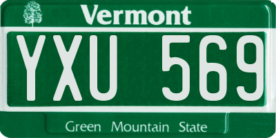 VT license plate YXU569