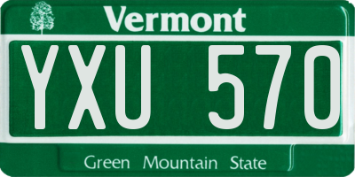 VT license plate YXU570