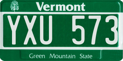 VT license plate YXU573