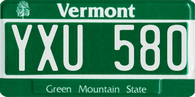 VT license plate YXU580