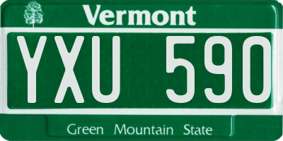VT license plate YXU590