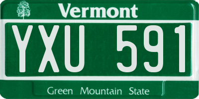VT license plate YXU591