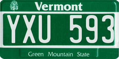 VT license plate YXU593
