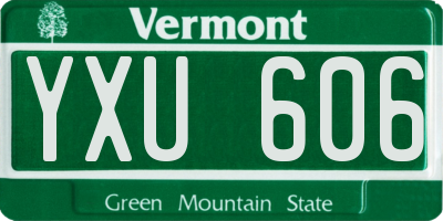 VT license plate YXU606