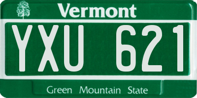 VT license plate YXU621
