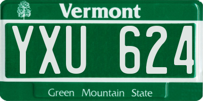 VT license plate YXU624
