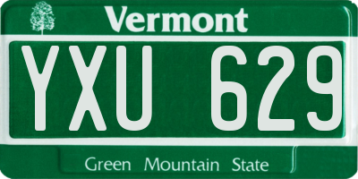 VT license plate YXU629