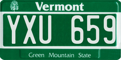 VT license plate YXU659