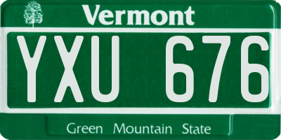 VT license plate YXU676