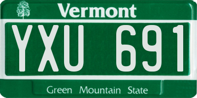 VT license plate YXU691