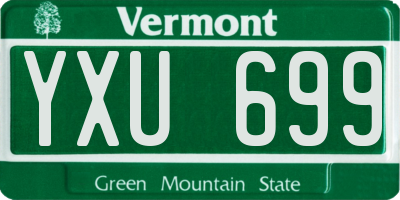 VT license plate YXU699