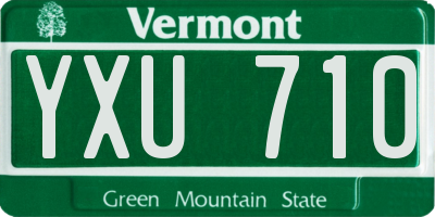 VT license plate YXU710
