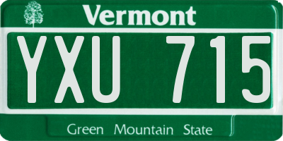 VT license plate YXU715