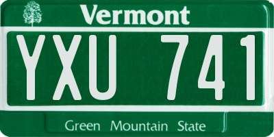 VT license plate YXU741