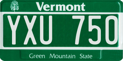 VT license plate YXU750