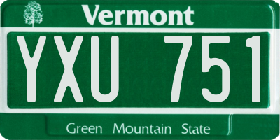 VT license plate YXU751